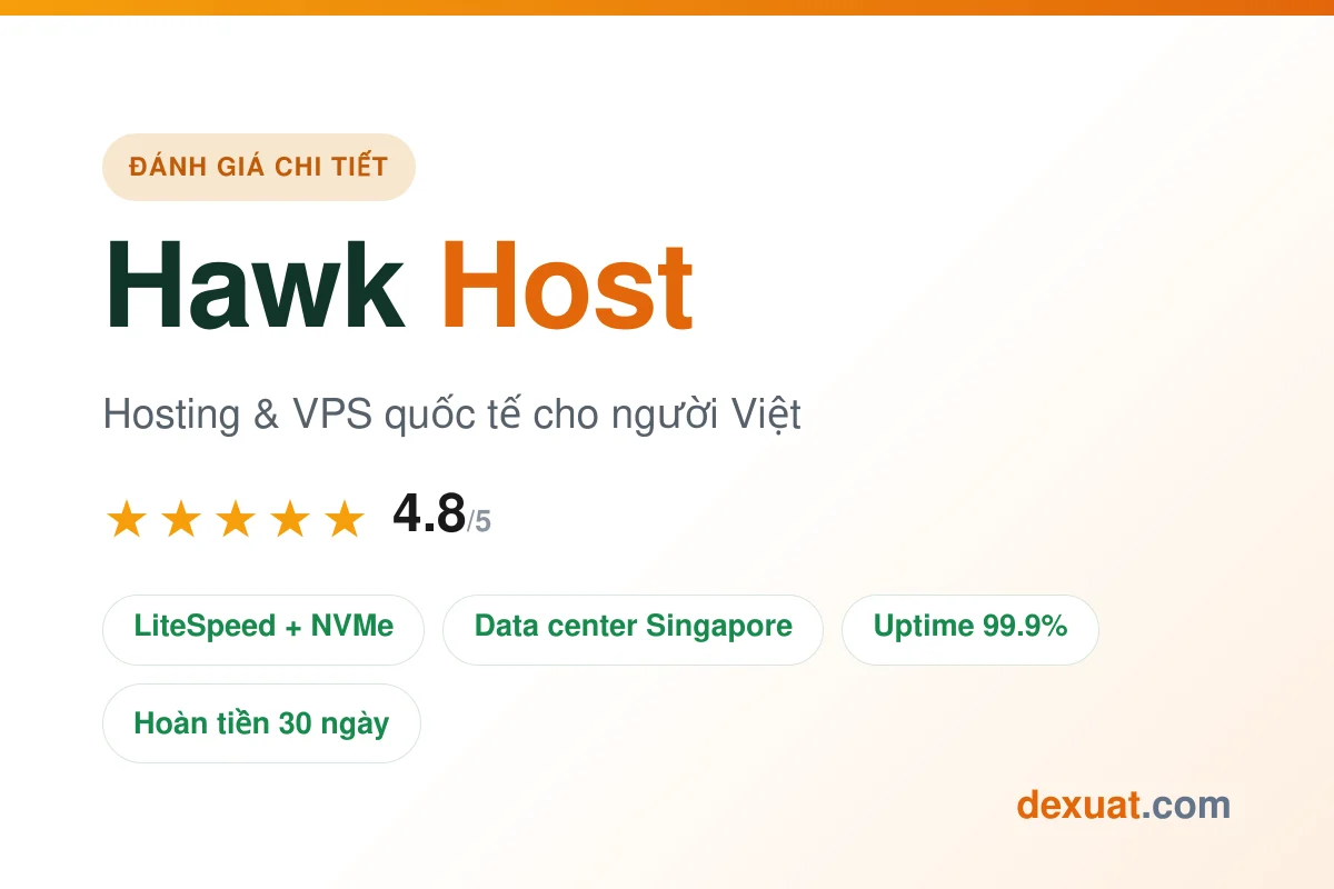 Đánh giá Hawk Host 2026 với LiteSpeed và ổ cứng NVMe