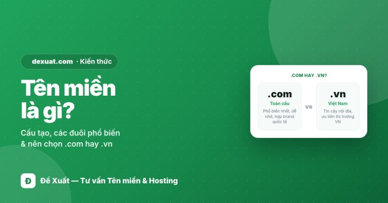Tên miền là gì? .com hay .vn, chọn đuôi nào (2026)