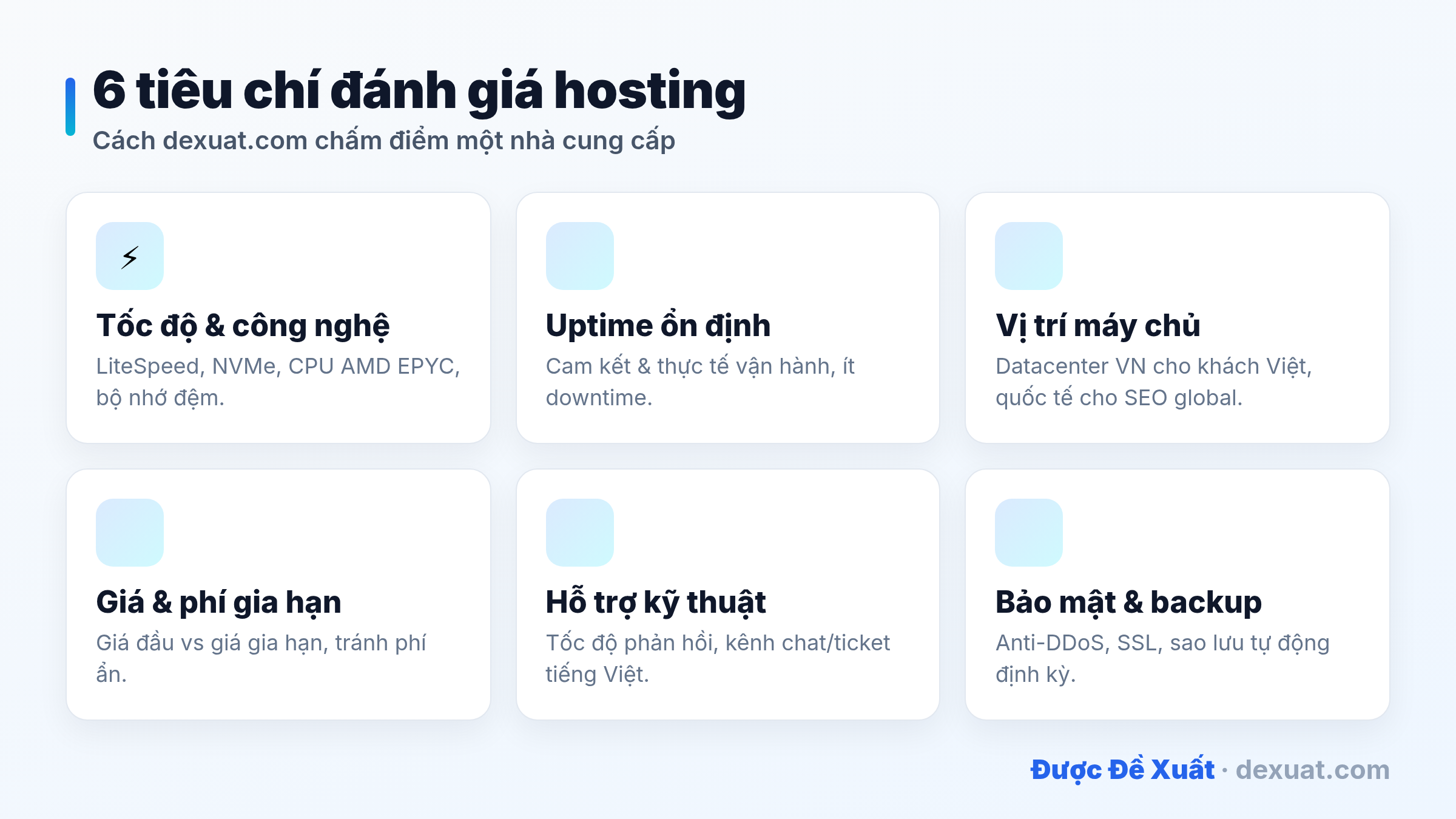 6 tiêu chí đánh giá hosting tốt nhất Việt Nam