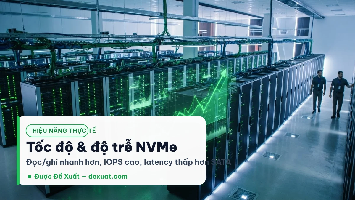 Hiệu năng tốc độ và độ trễ của NVMe hosting so với SSD