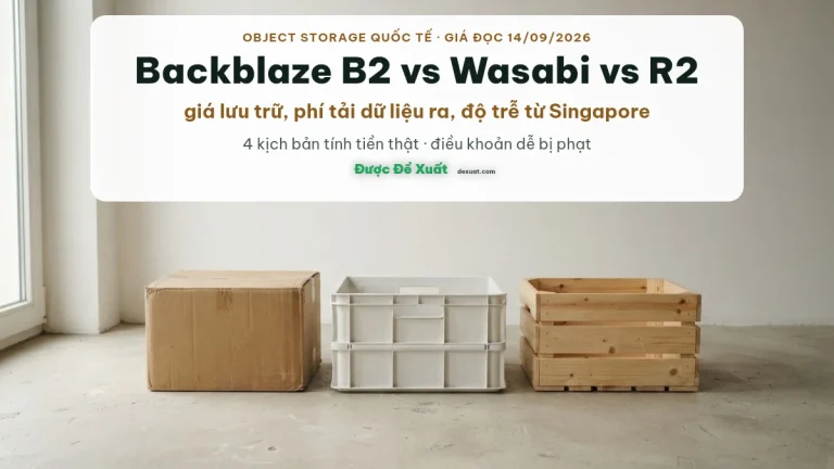 Backblaze B2 vs Wasabi vs Cloudflare R2: giá, tốc độ, phí tải dữ liệu ra (2026)