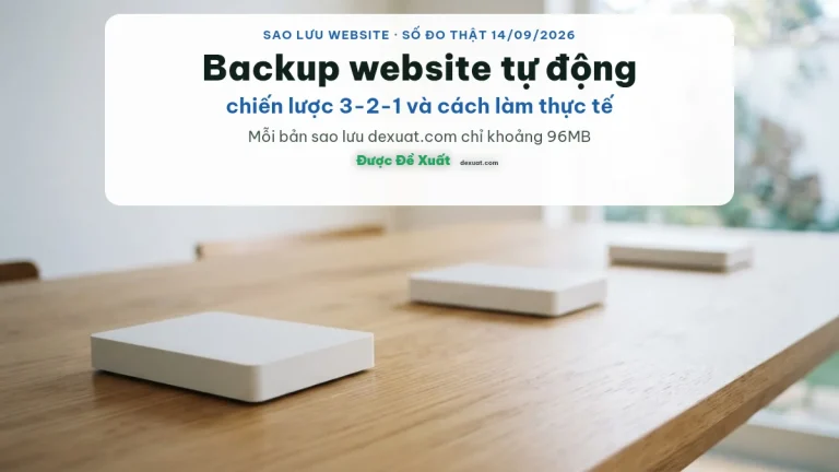 Backup website tự động: chiến lược 3-2-1 và cách làm thực tế (có số đo)