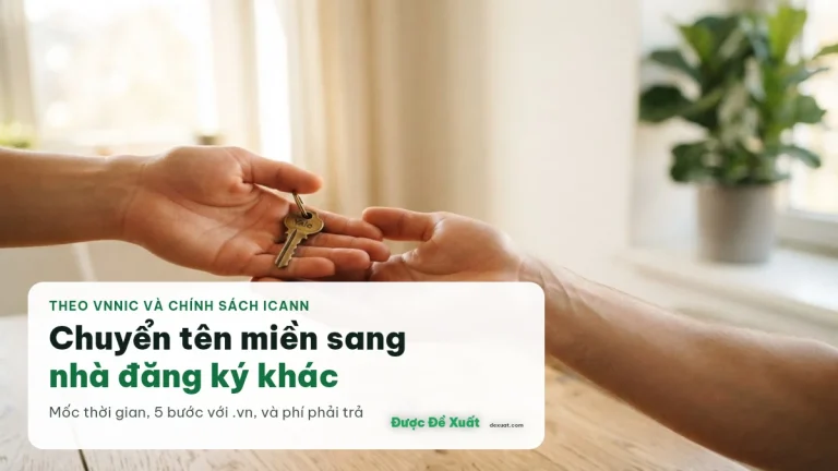 Chuyển tên miền sang nhà đăng ký khác: thời điểm, 5 bước, phí (2026)