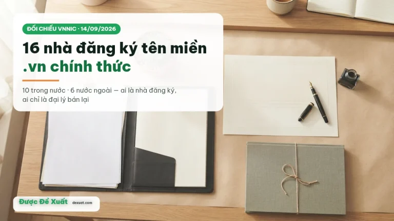 16 nhà đăng ký tên miền .vn chính thức của VNNIC (2026)