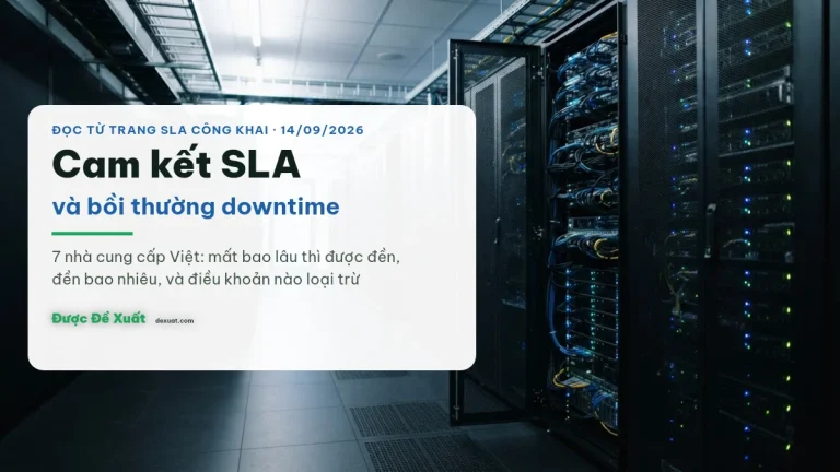 Cam kết SLA và bồi thường downtime của 7 nhà cung cấp hosting Việt (2026)