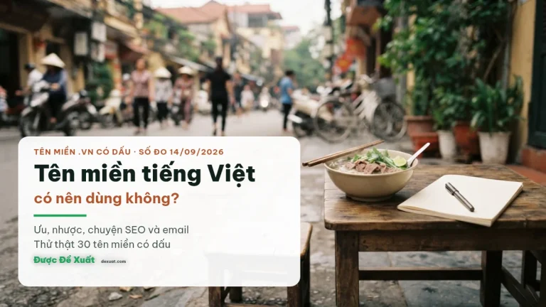 Tên miền tiếng Việt có nên dùng? Ưu, nhược và thực tế SEO (thử 30 tên)